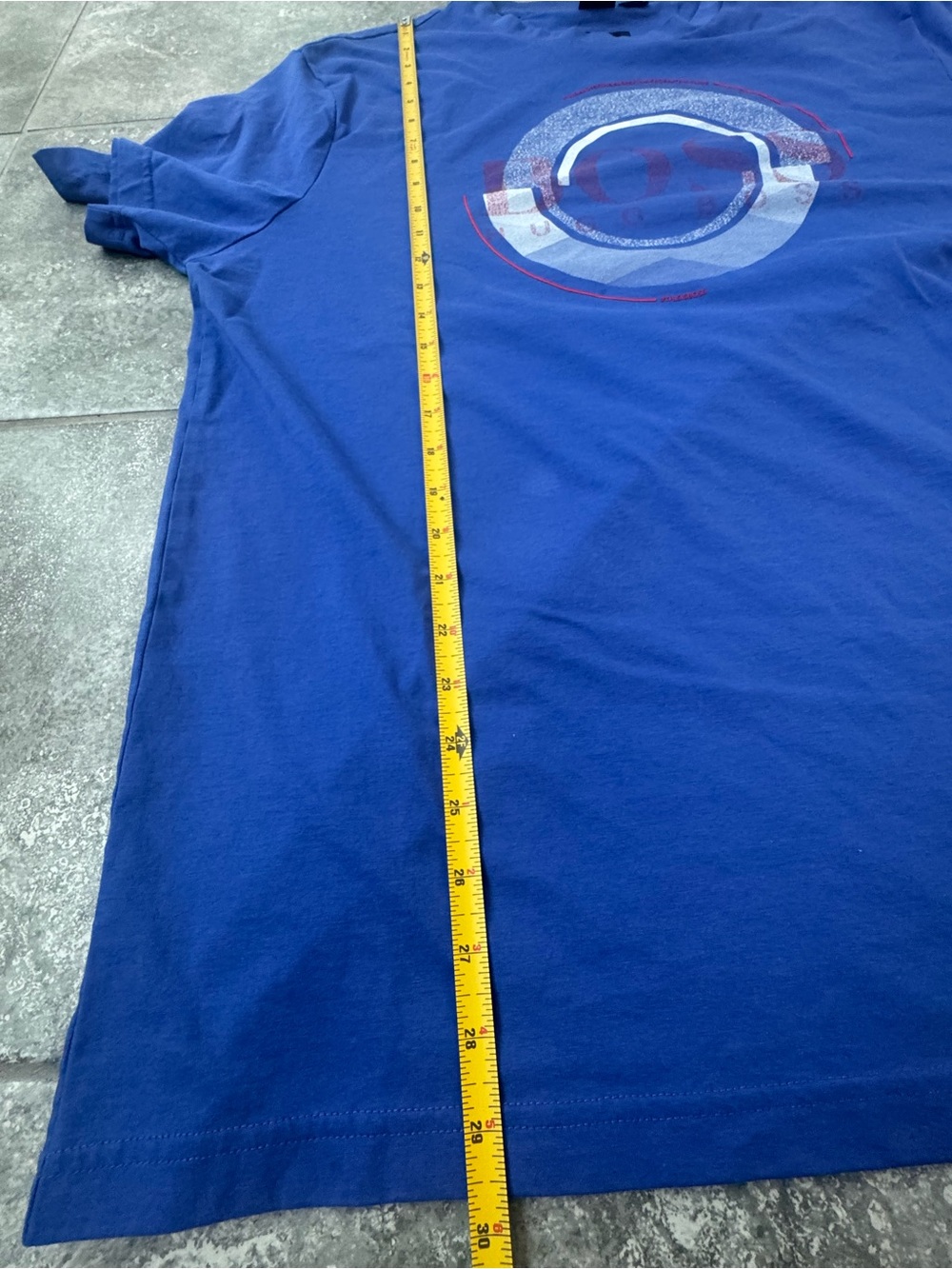BOSS Hugo boss Bionic blue logo T-Shirt pre owned - Picture 6 of 7